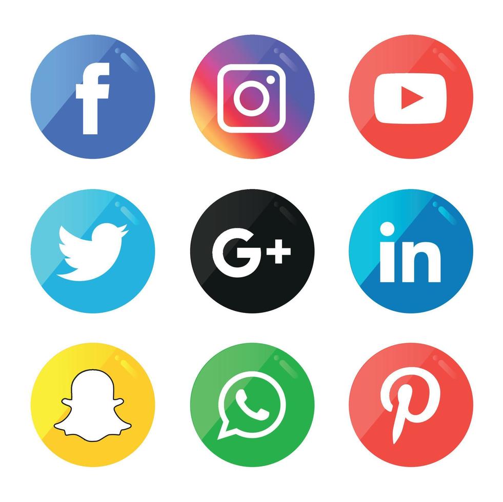 tecnología de iconos planos de redes sociales, red. venta de cara sonriente de grupo de fondo. compartir, me gusta, ilustración vectorial twitter, youtube, whatsapp, snapchat, facebook, instagram, tiktok, tok vector