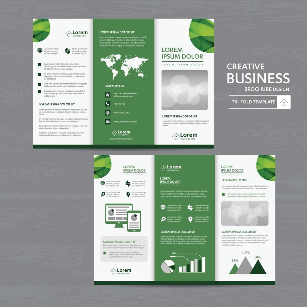 Tri fold Brochure Mock up Background abstract business Leaflet Flyer vector design presentation layout a4 size