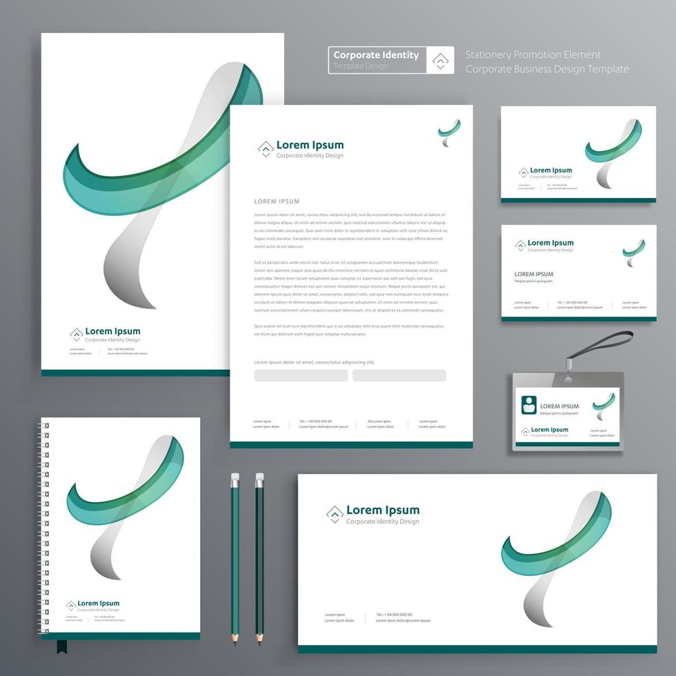 Corporate Business Identity template design stationery Vector abstract  background with memo Gift Items Color promotional souvenirs elements