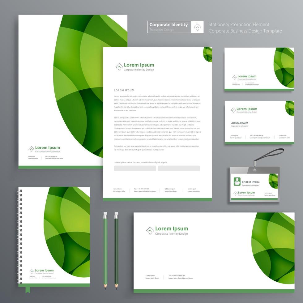 Corporate Business Identity template design stationery Vector abstract  background with memo Gift Items Color promotional souvenirs elements