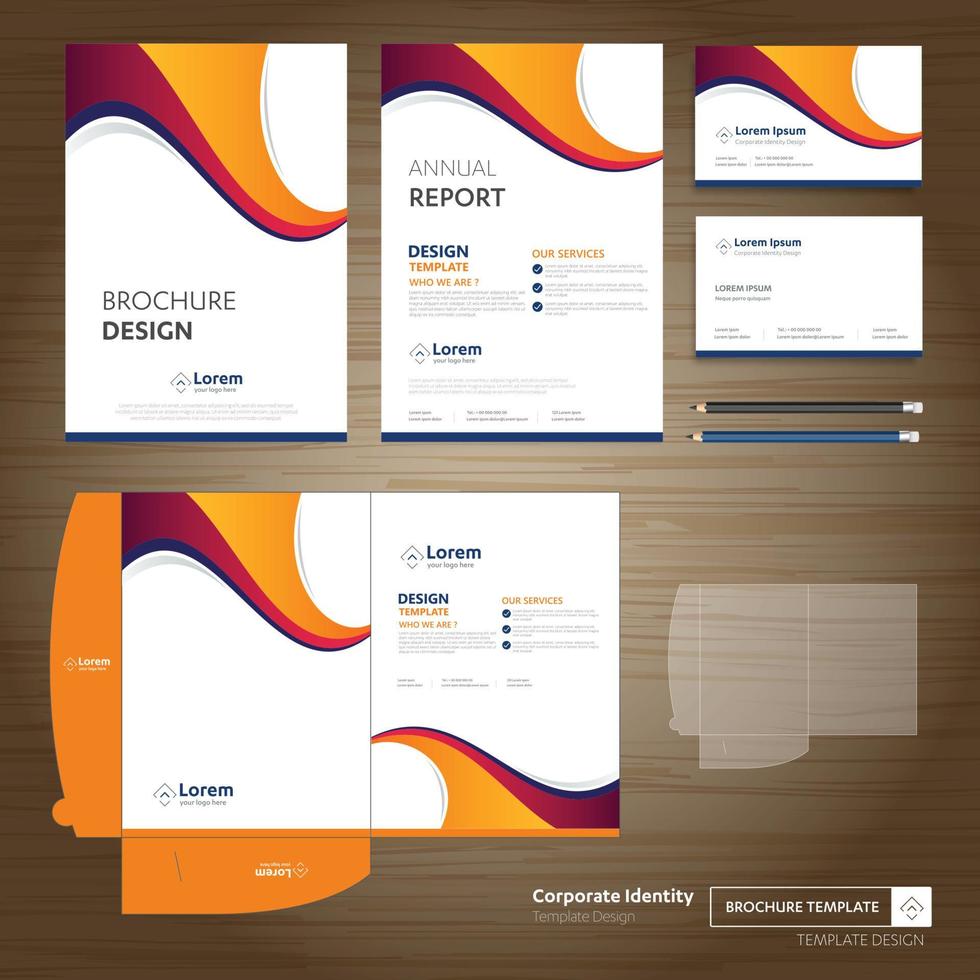 Plantilla de carpeta de diseño de negocios corporativos para empresa de tecnología digital. elemento de papelería, informe anual, presentación de amigos de la comunidad, negocios, promoción de trabajo vector