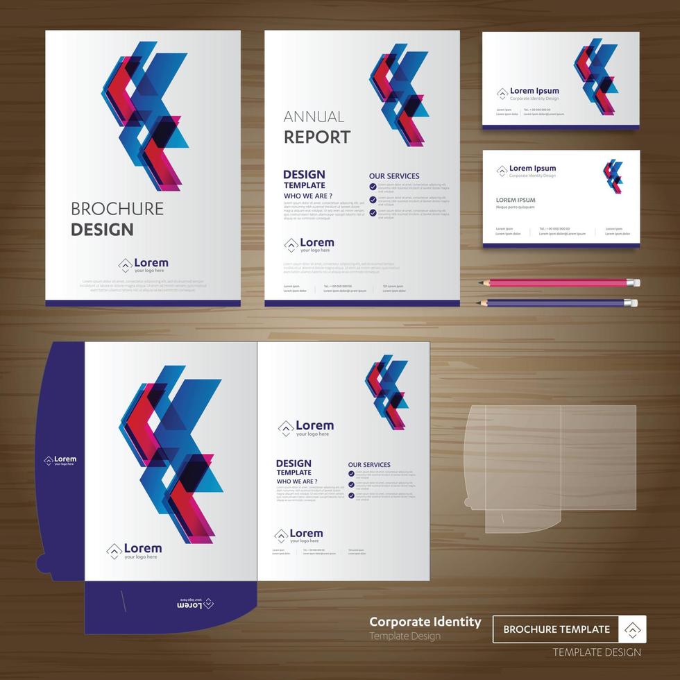 Corporate Business Design Folder Template for digital technology company. Element of stationery, annual report community friends presentation business, working promotion vector