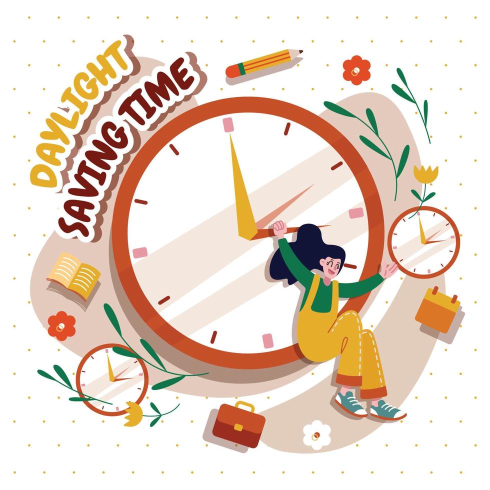 Daylight Saving Time Concept vector