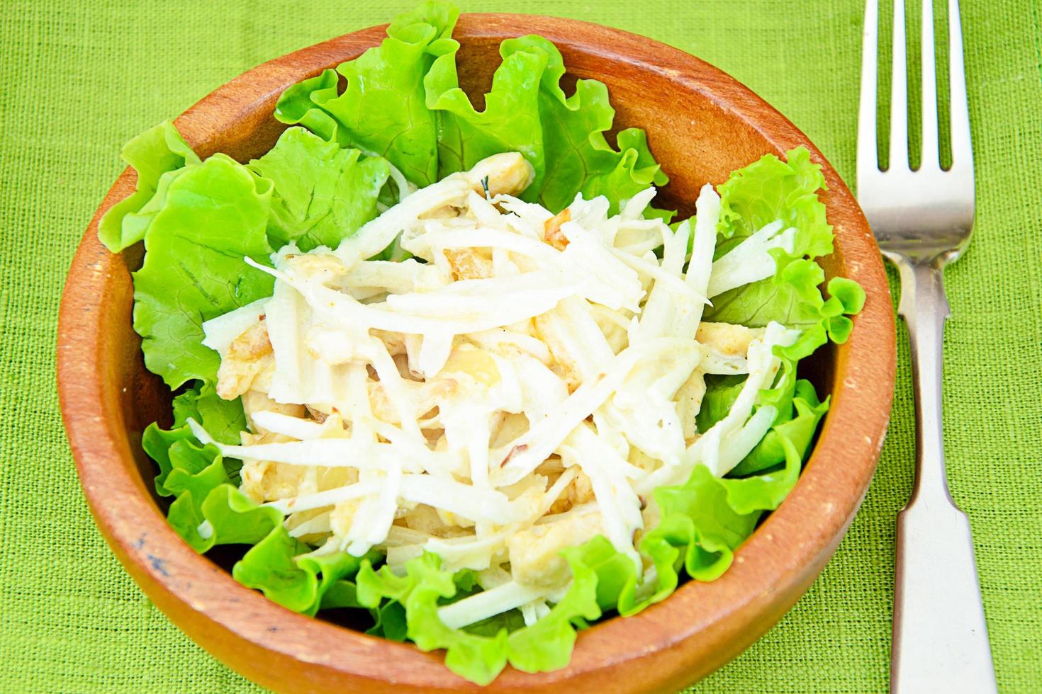 ensalada dietética de daikon y pollo foto