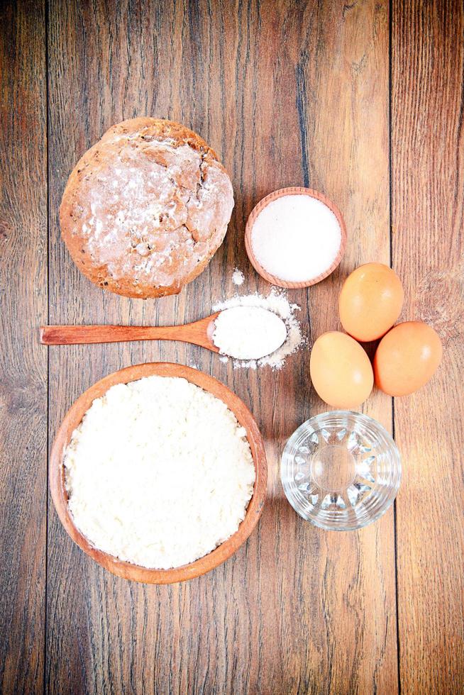 Bread, Flour, Egg, Water. Baking photo