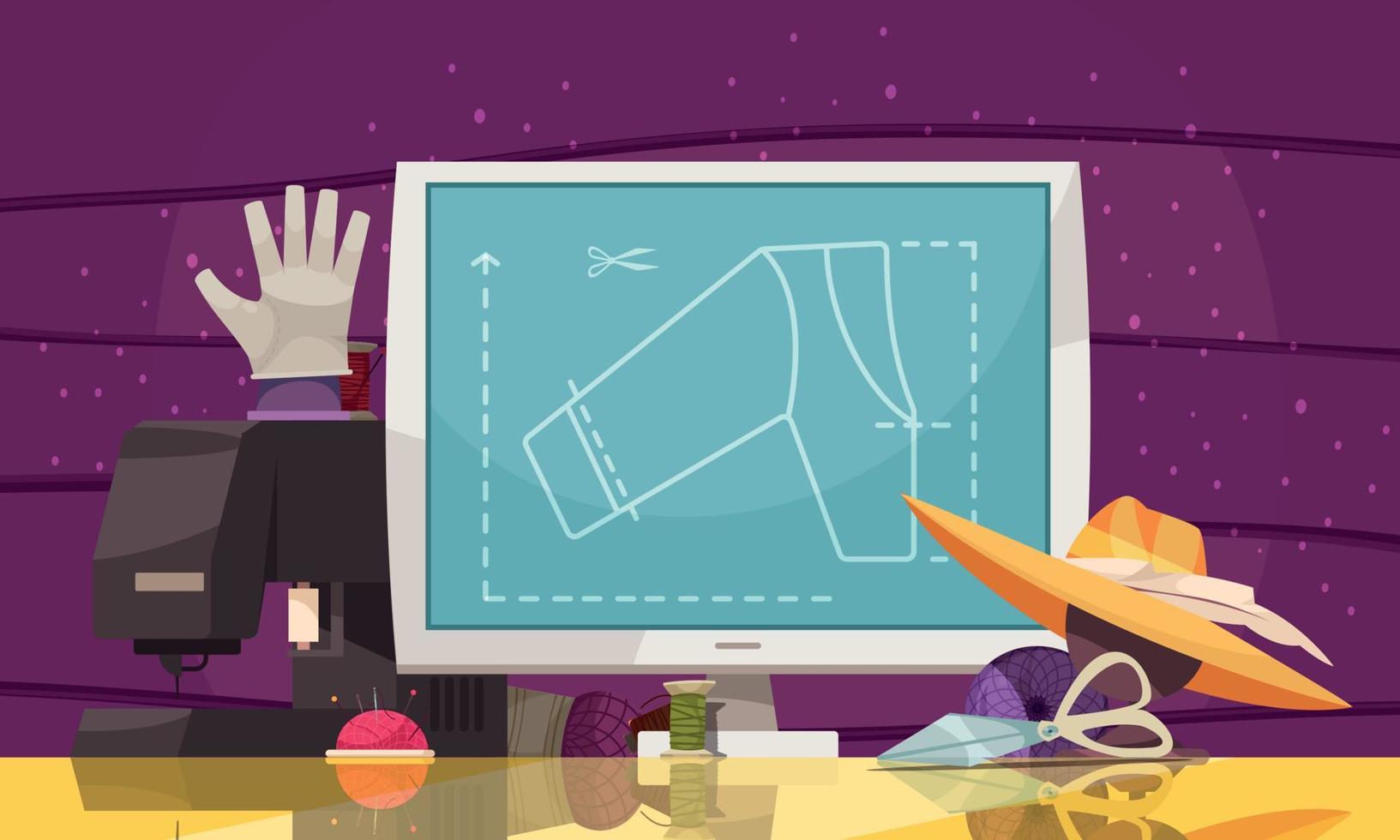 Atelier Tools Cartoon Illustration vector