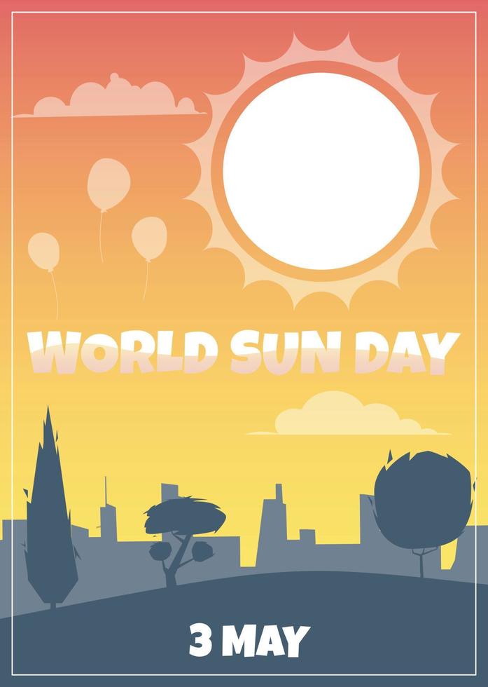 World Sun Day Card vector