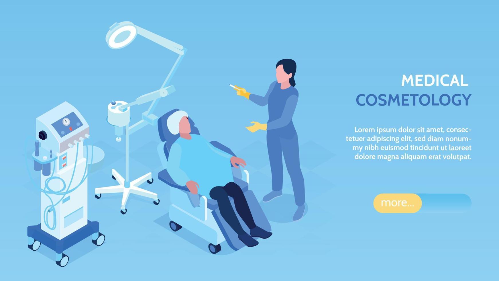 Cosmetology Horizontal Banner vector