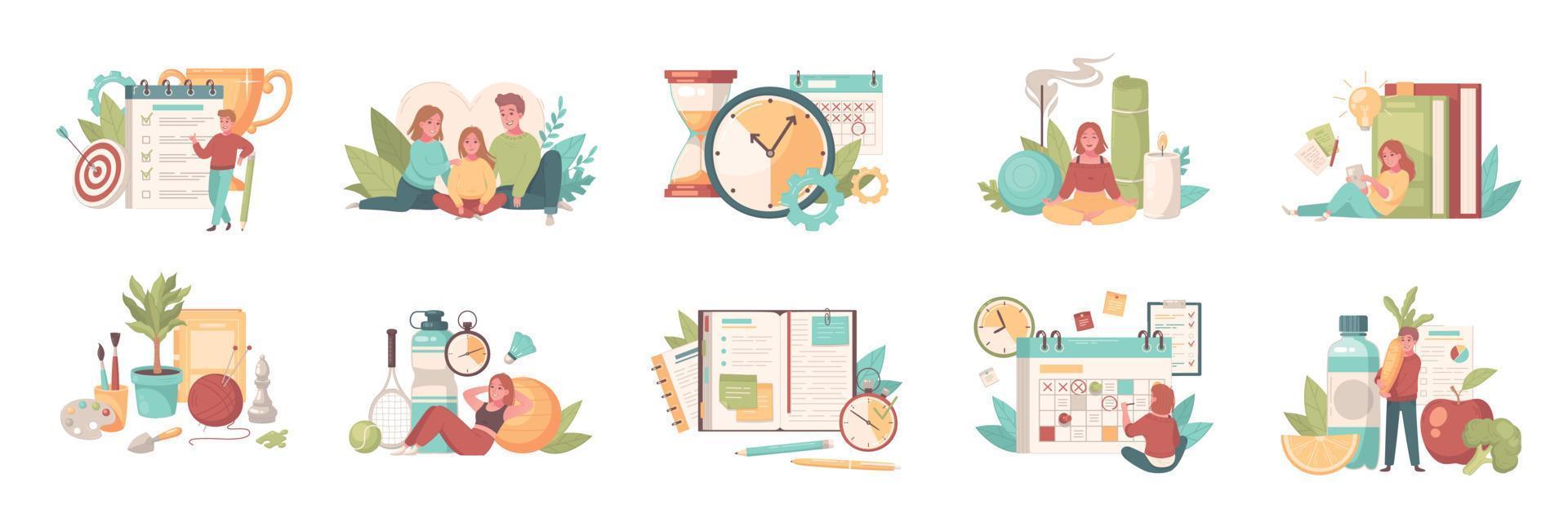 Personal Growth Icon Set vector