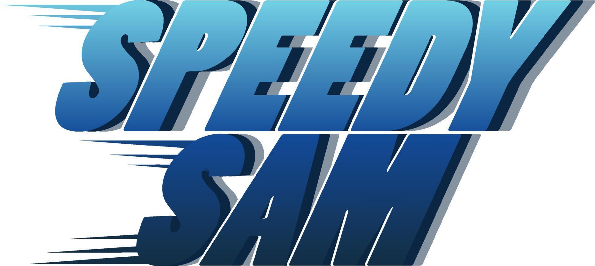 Speedy Sam logo text design vector