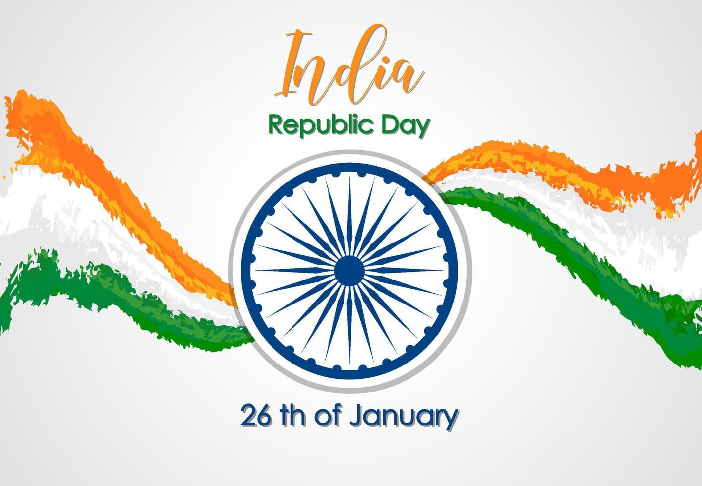 diseño del cartel del día de la república india vector