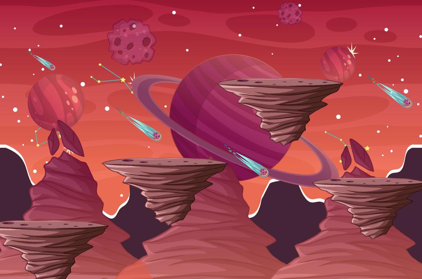 A Game Template Galaxy Space Scene vector