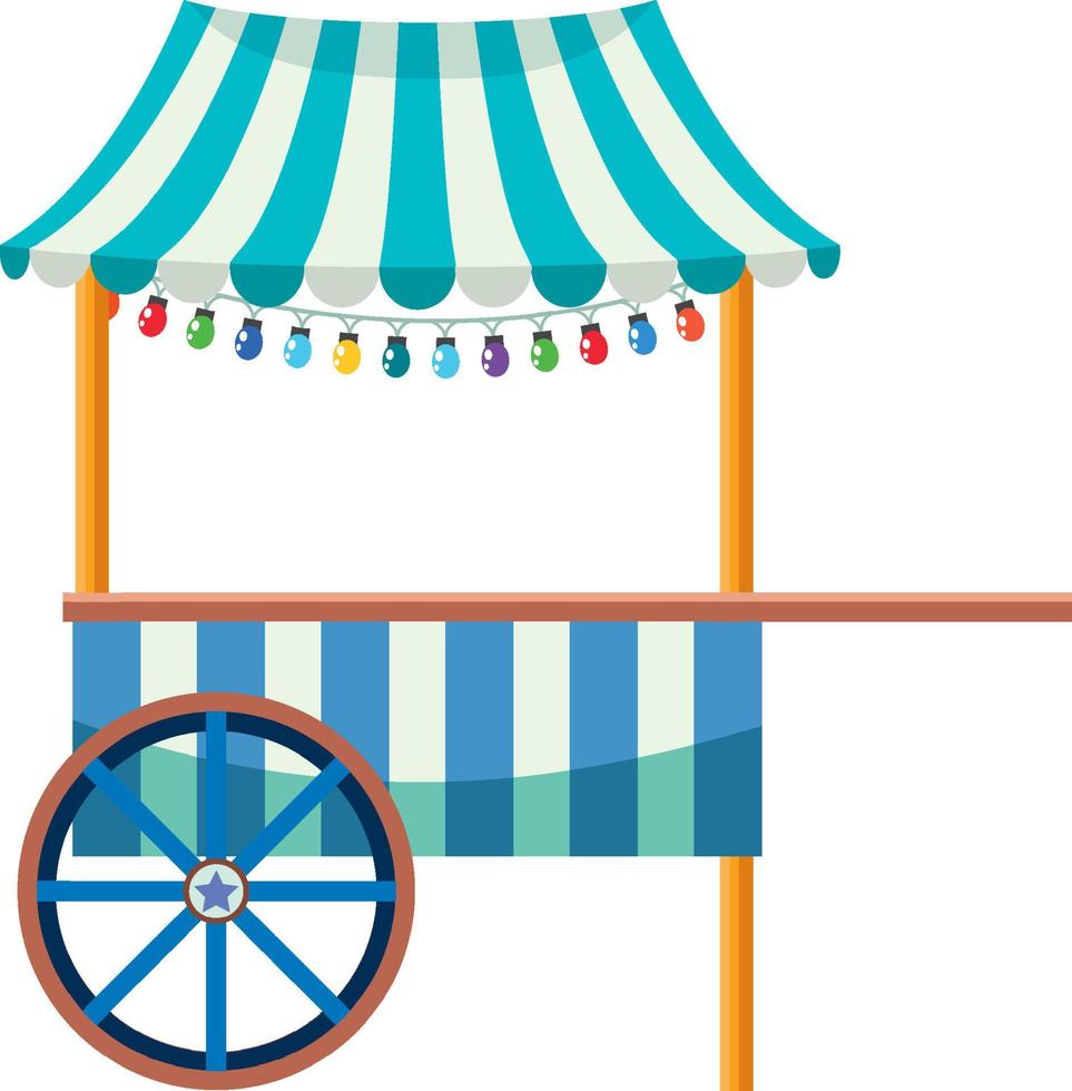 Amusement park trolley with striped roof vector
