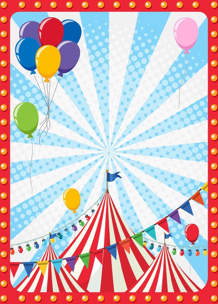 Fondo de cartel de circo con carpa de cúpula de circo vector