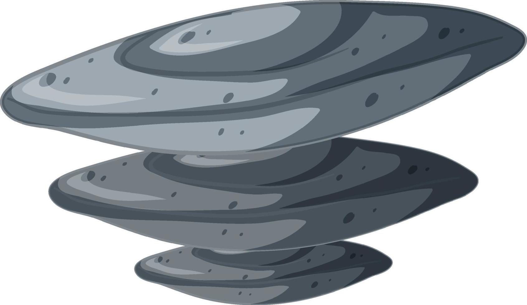 Stacked stones on white background vector