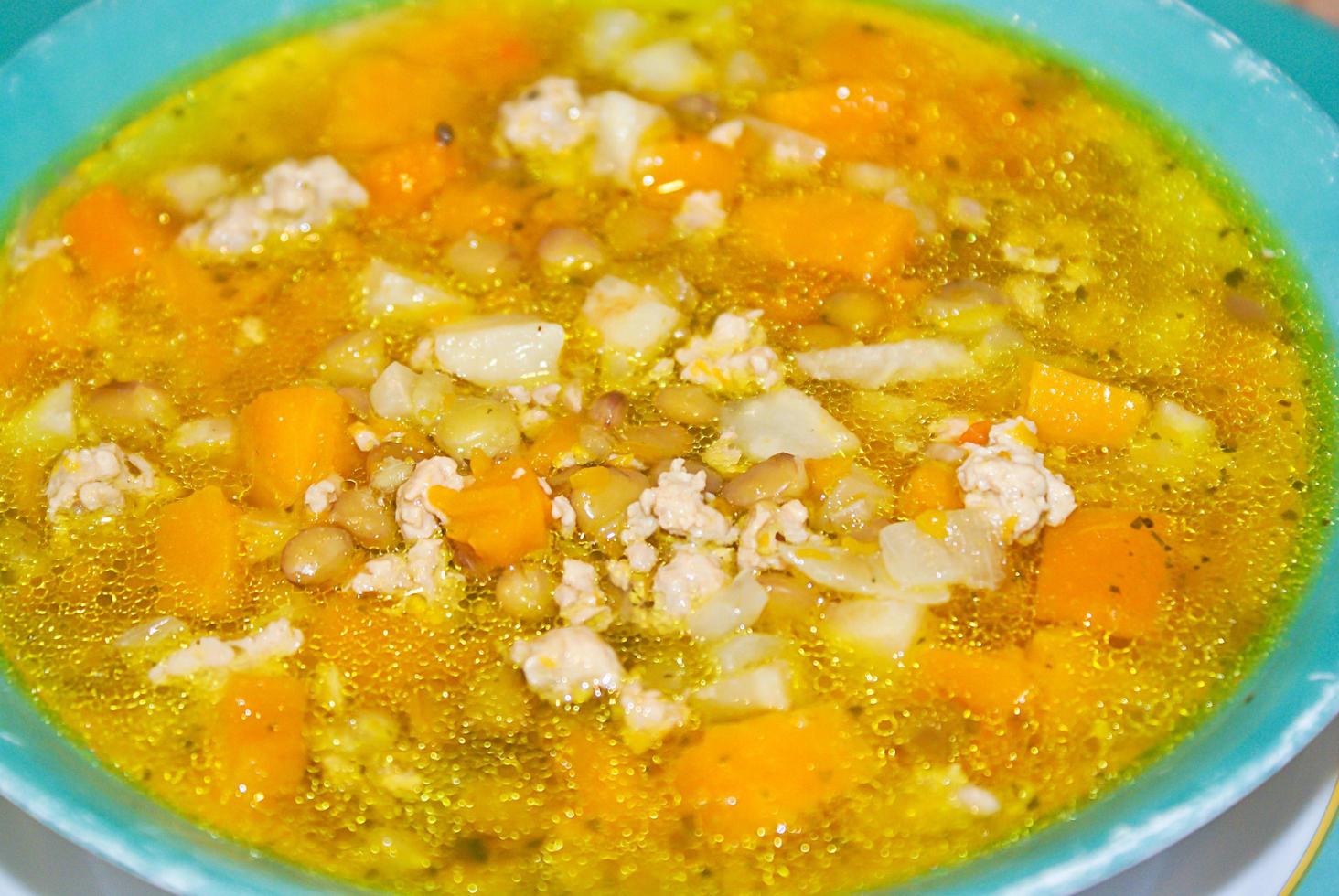 sopa de calabaza cocina dietética foto