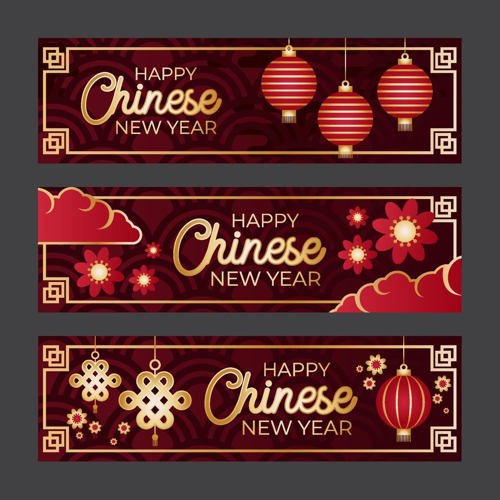 Happy Chinese New Year with Red Lantern Ornament vector