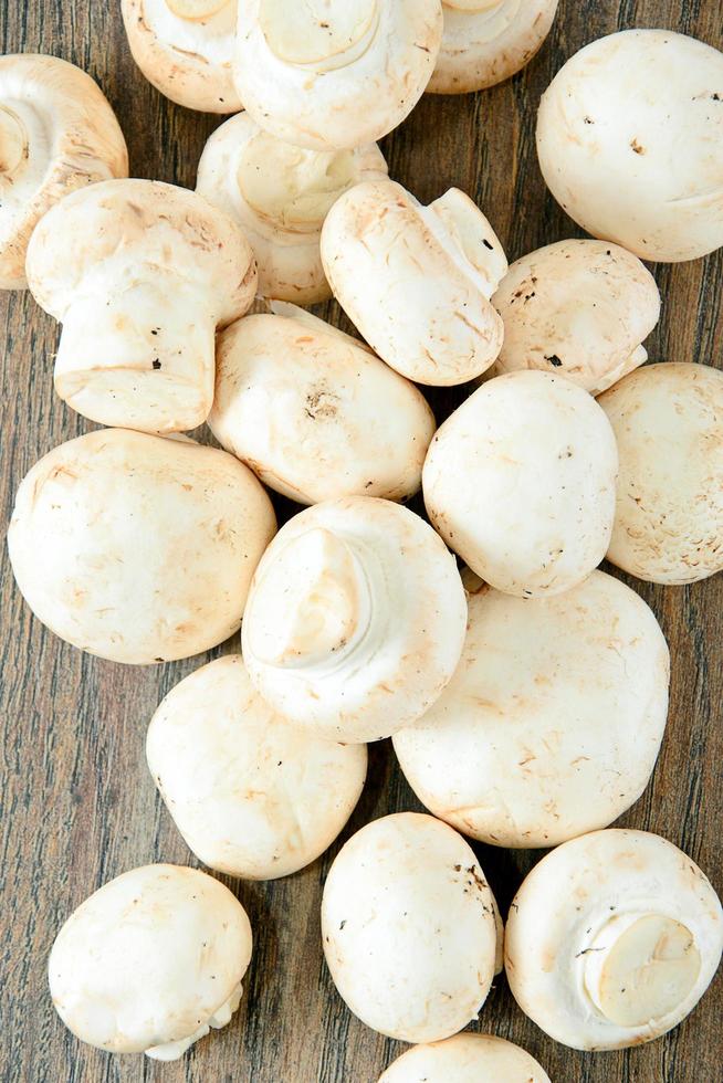 Mushrooms on a Wooden Board photo