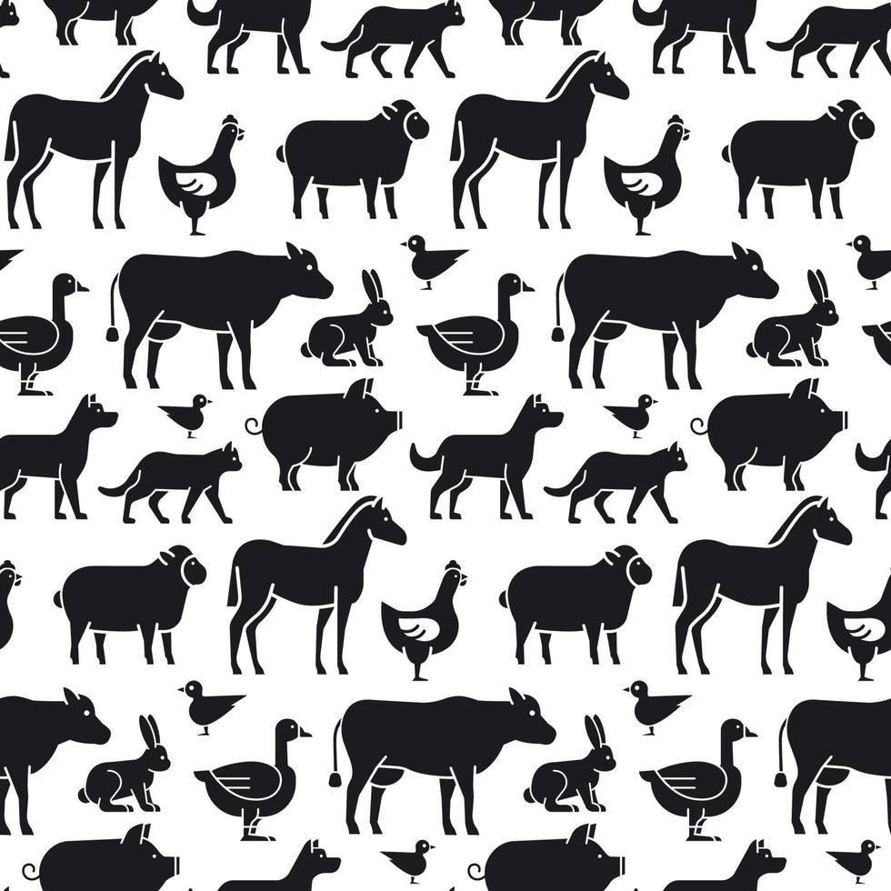 animals seamless pattern vector