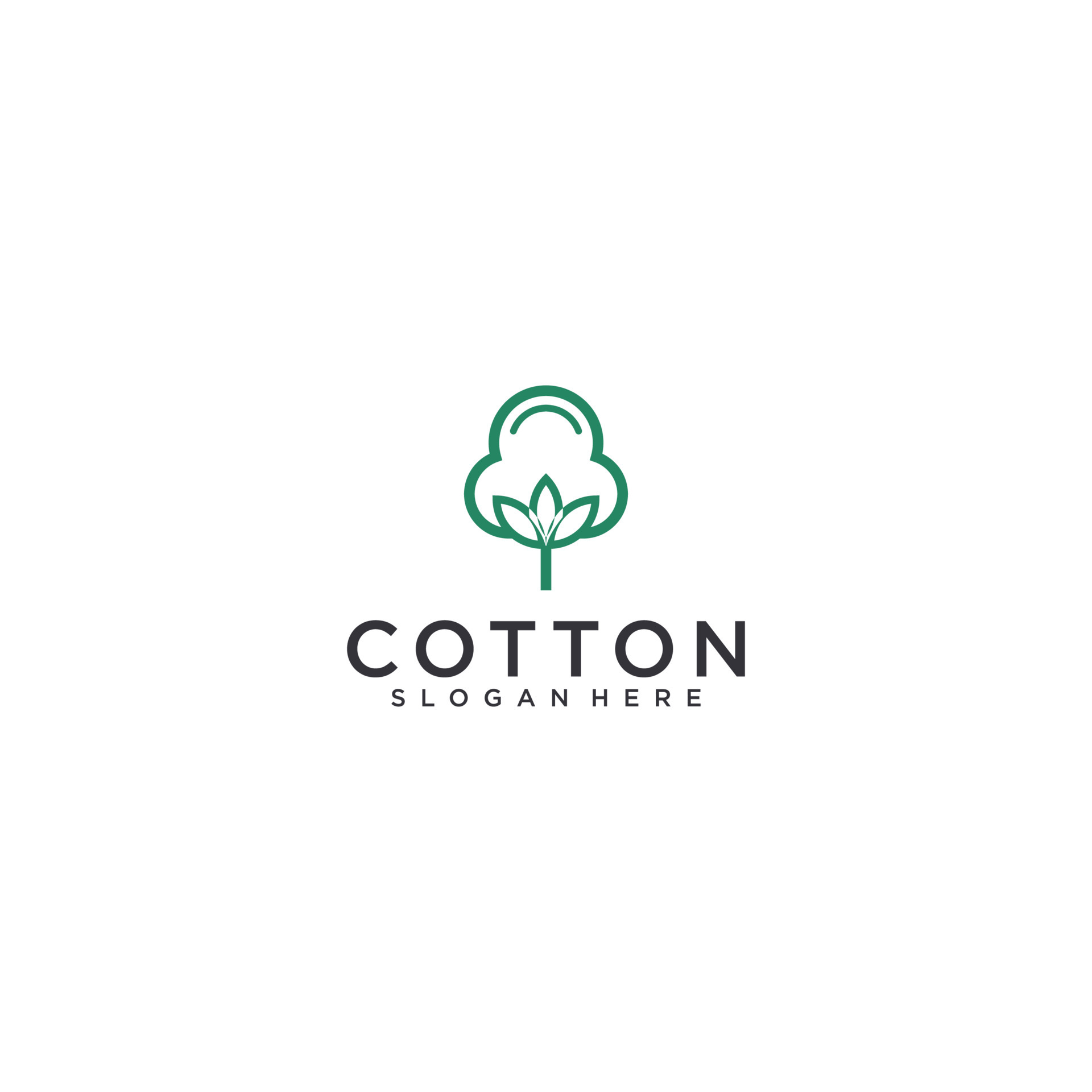 unique and easily recognizable cotton logo 4457742 Vector Art at Vecteezy