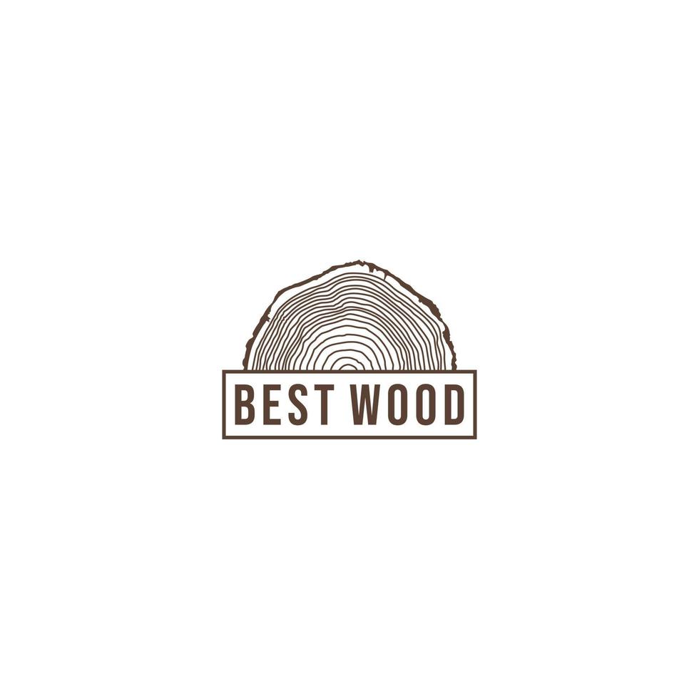 the best wood logo with wood texture illustration vector