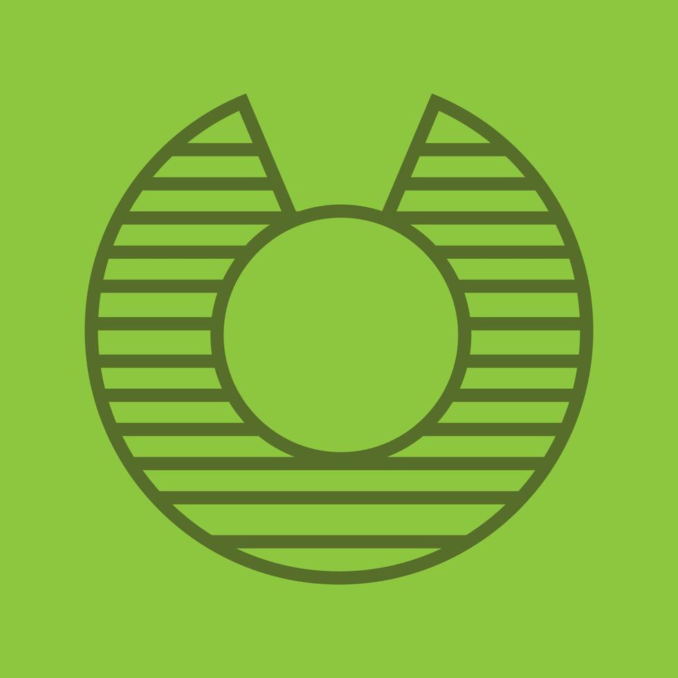 Vulnerability symbol color linear icon. Abstract metaphor. Thin line contour symbols on color background. Vector illustration