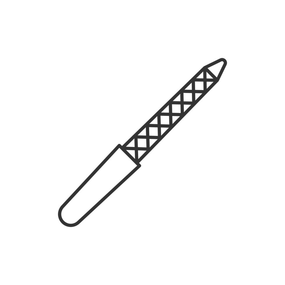 Nail file linear icon. Thin line illustration. Contour symbol. Vector isolated outline drawing