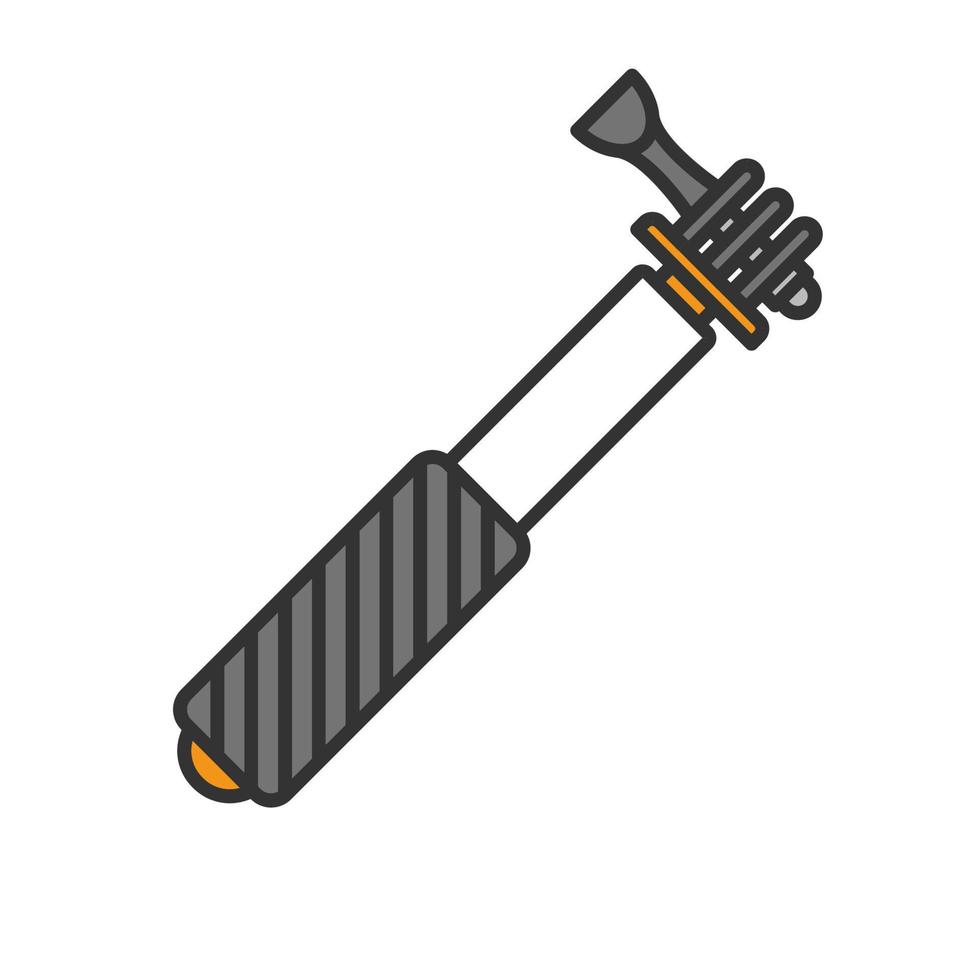Monopod color icon. Selfie stick. Isolated vector illustration