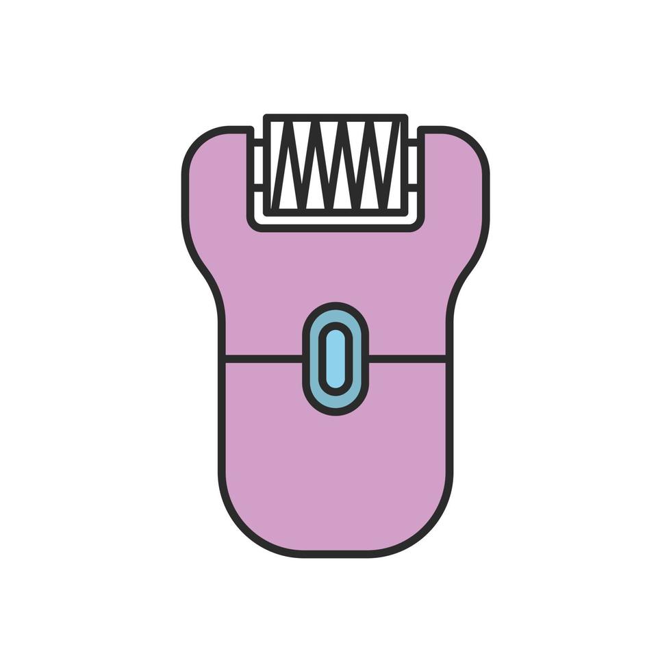 Epilator color icon. Electric shaver. Isolated vector illustration