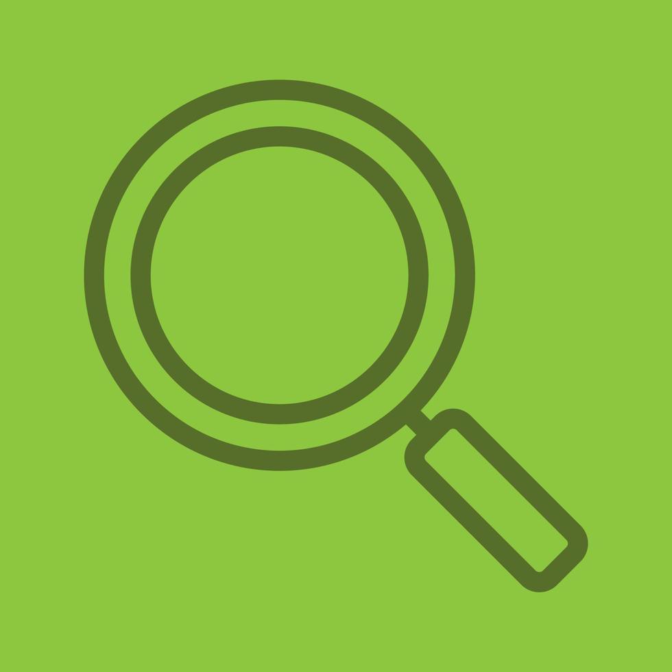 Search color linear icon. Zoom. Magnifying glass. Thin line contour symbols on color background. Vector illustration