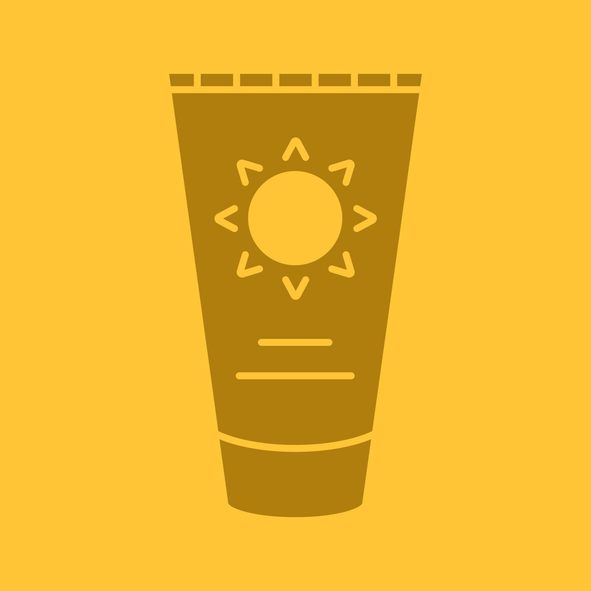 Sun cream glyph color icon. Sunscreen silhouette symbol. Suntan lotion