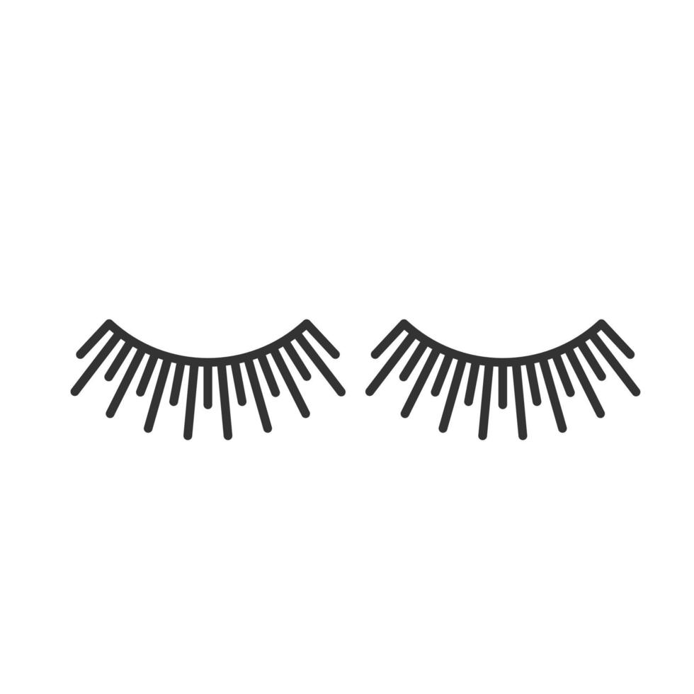 Eyelashes extension linear icon. Thin line illustration. Contour symbol. Vector isolated outline drawing