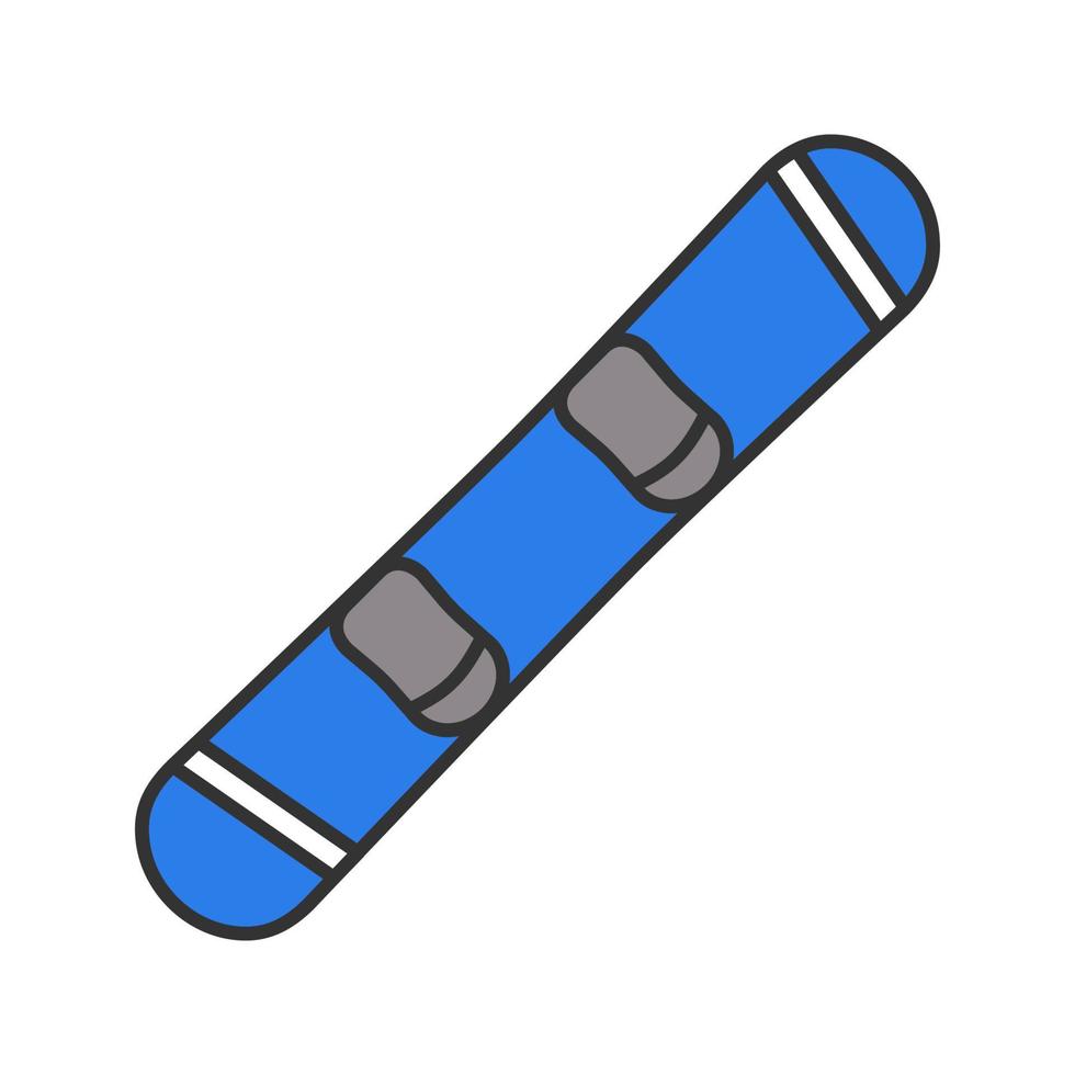 Snowboard color icon. Isolated vector illustration