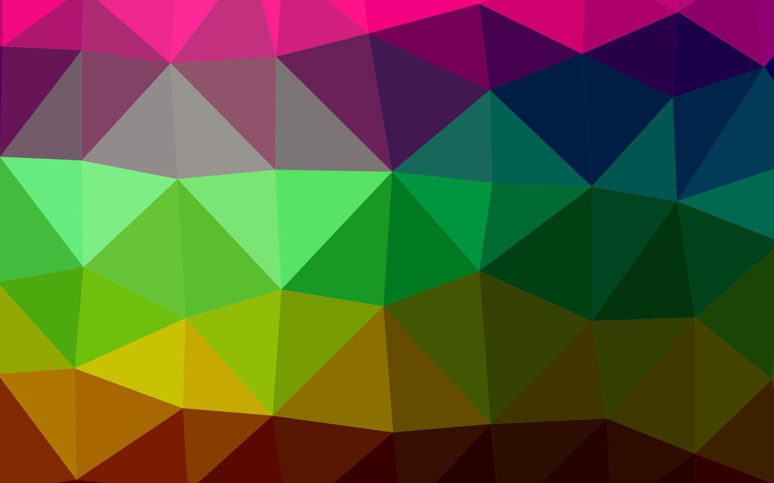multicolor oscuro, textura de triángulo borroso del vector del arco iris.