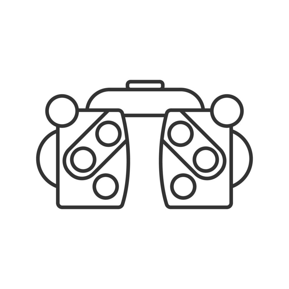 Phoropter linear icon. Refractor. Thin line illustration. Ophthalmic testing device. Contour symbol. Vector isolated outline drawing