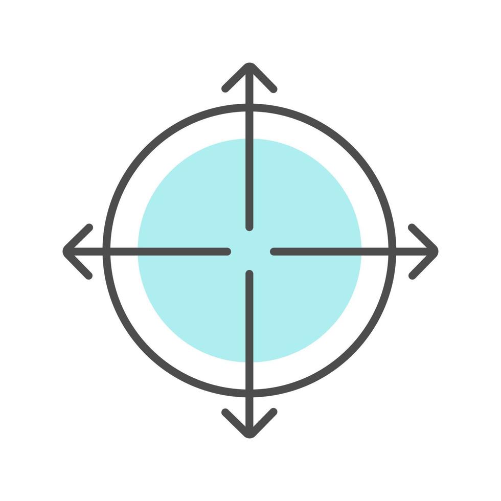 Expansion symbol color icon. Expand abstract metaphor. Isolated vector illustration