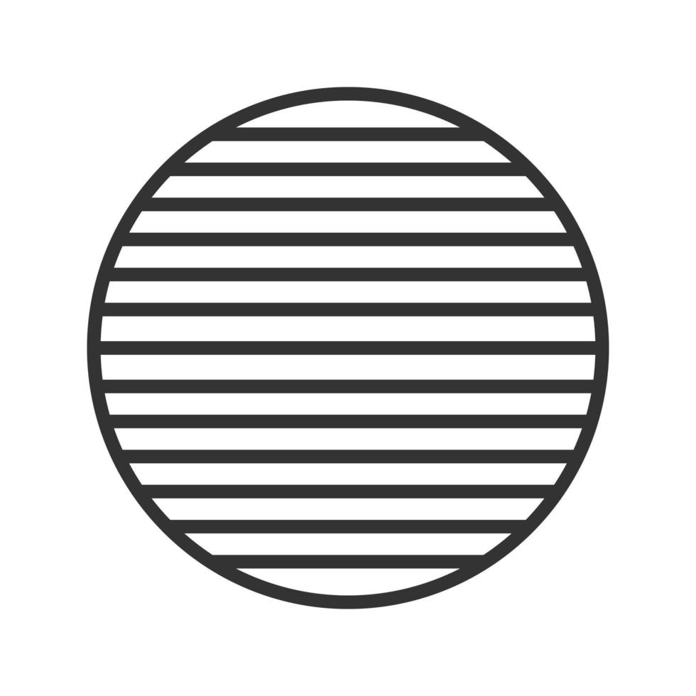 Whole symbol linear icon. Thin line illustration. Sliced circle contour symbol. Vector isolated outline drawing