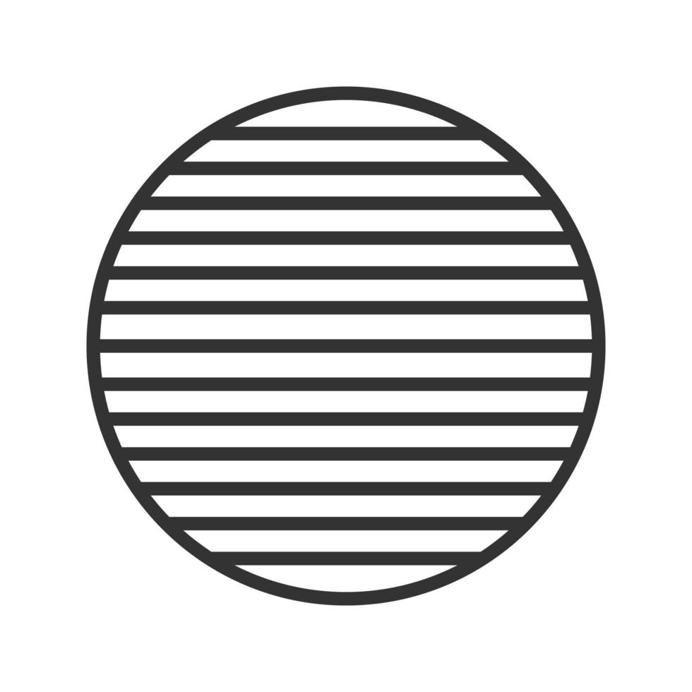 Whole symbol linear icon. Thin line illustration. Sliced circle contour symbol. Vector isolated outline drawing