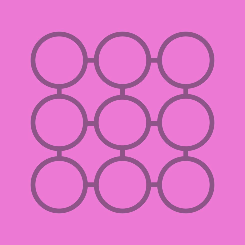Structure symbol color linear icon. Composition abstract metaphor. Thin line contour symbols on color background. Vector illustration