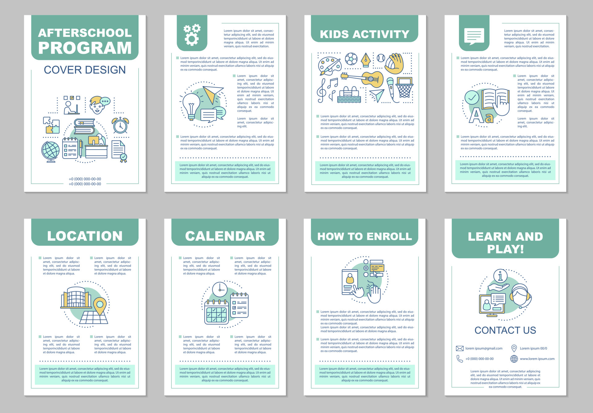 After School Program Brochure Template Layout Afterschool Activities 
