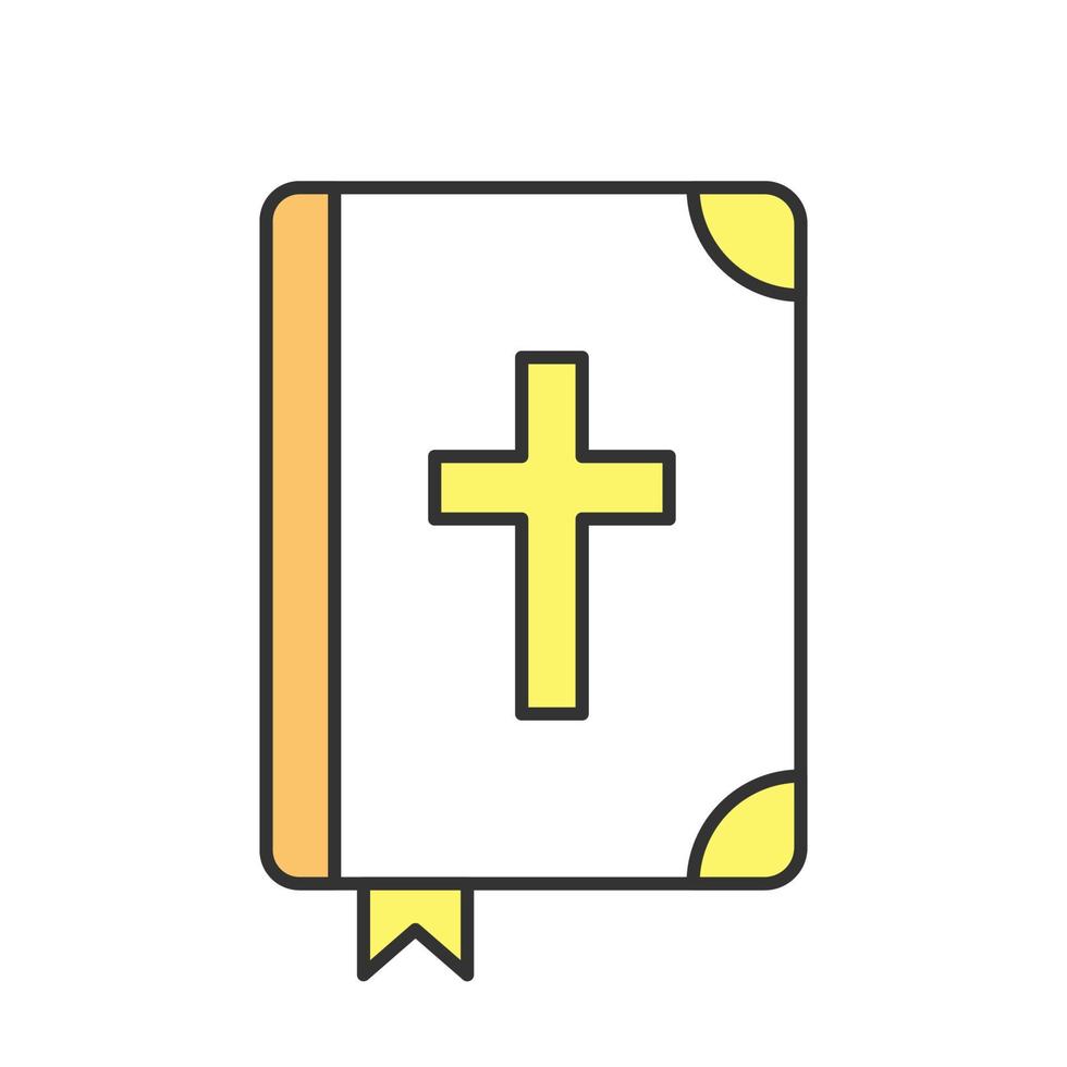 icono de color de la Santa Biblia. ilustración vectorial aislada vector