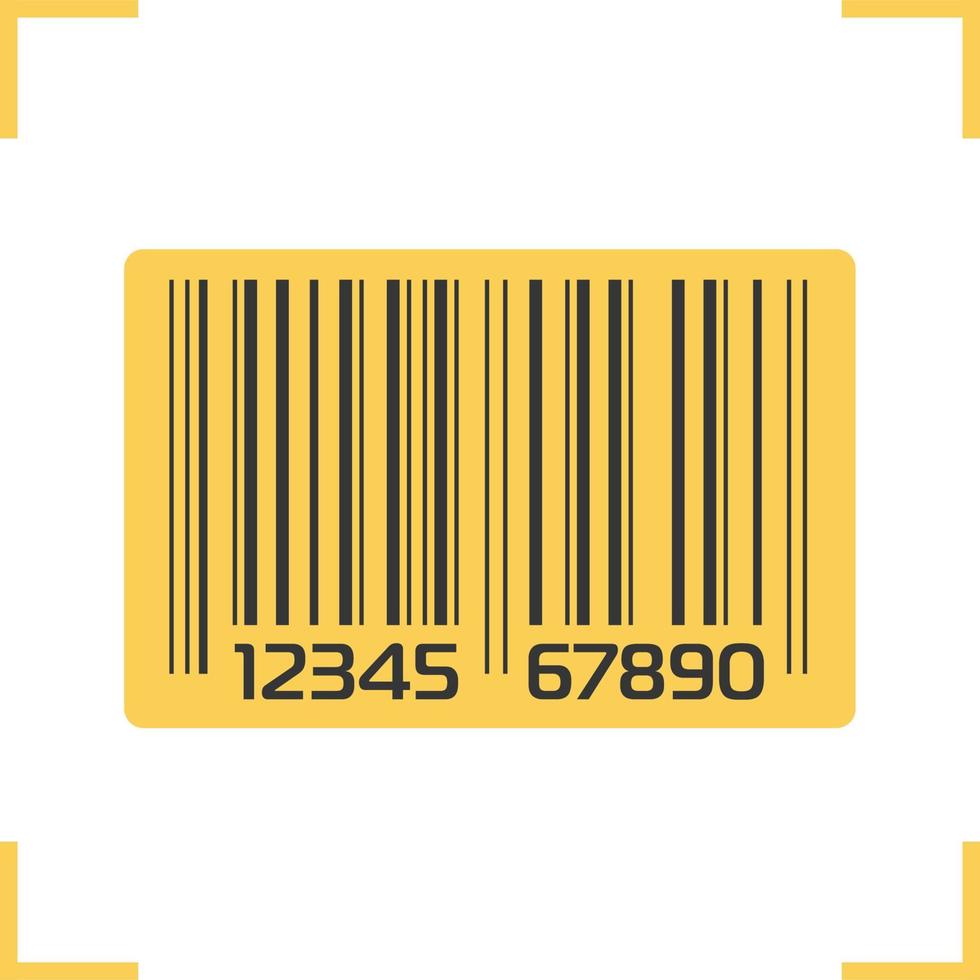 Barcode color icon. Isolated vector illustration