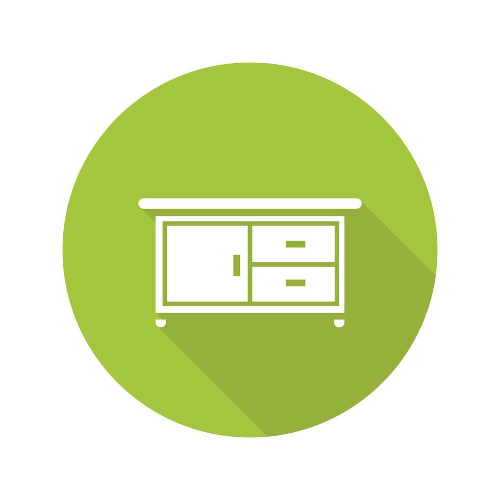 Kitchen counter flat design long shadow icon. Vector silhouette symbol 4460040 Vector Art at