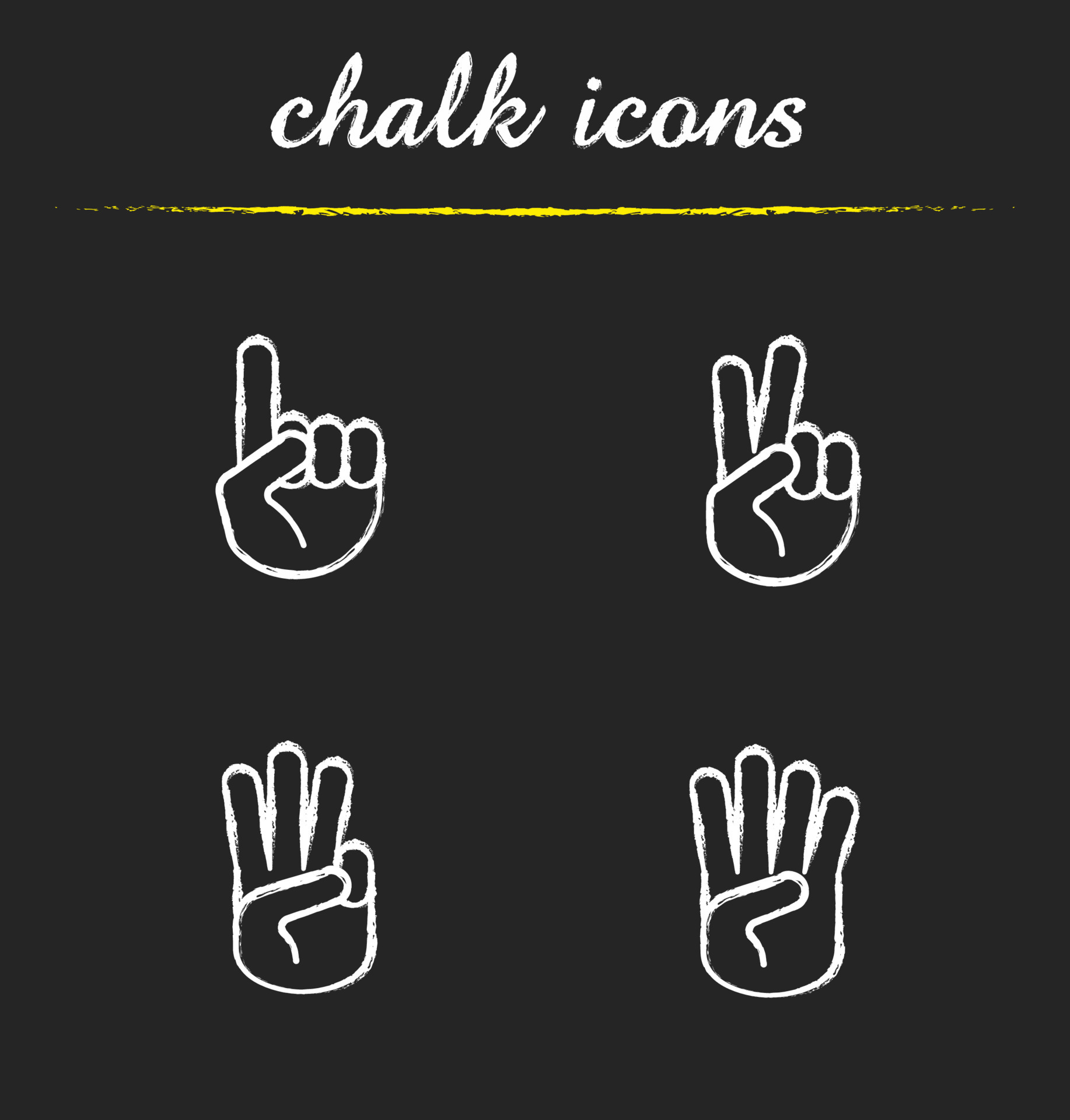 4 Fingers Up Gang Sign - th7ie8q