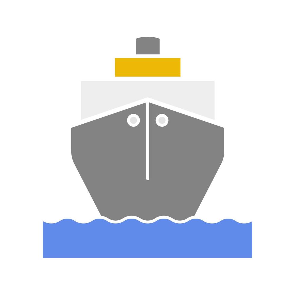 Cargo ship glyph color icon. Tanker. Cruise vessel. Silhouette symbol on white background with no outline. Negative space. Vector illustration