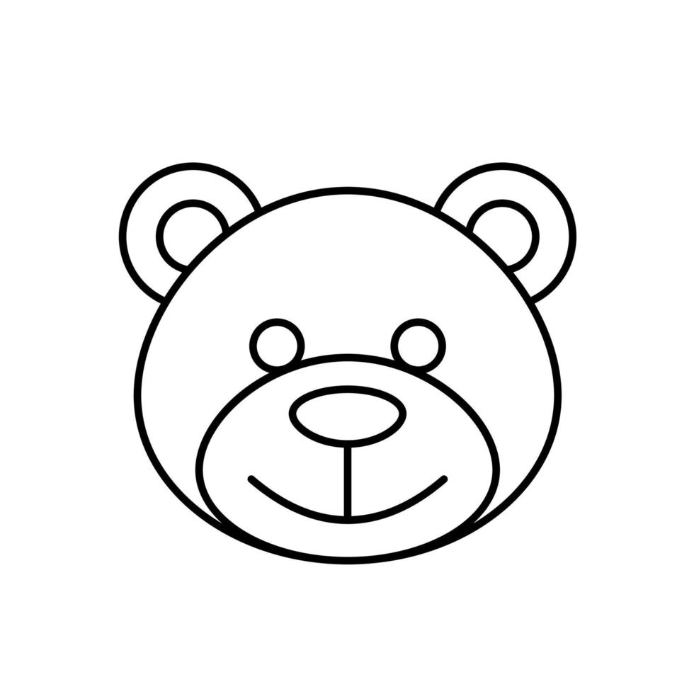 Teddy bear linear icon. Thin line illustration. Contour symbol. Vector isolated outline drawing