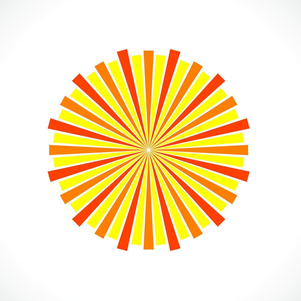 Rays, beams element. Sunburst, starburst shape background. Circular geometric. Abstract circular geometric shape. illustration - Vector