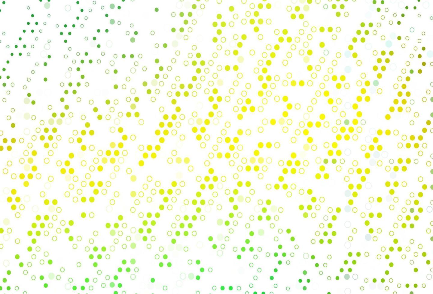 Light Green, Yellow vector backdrop with dots.