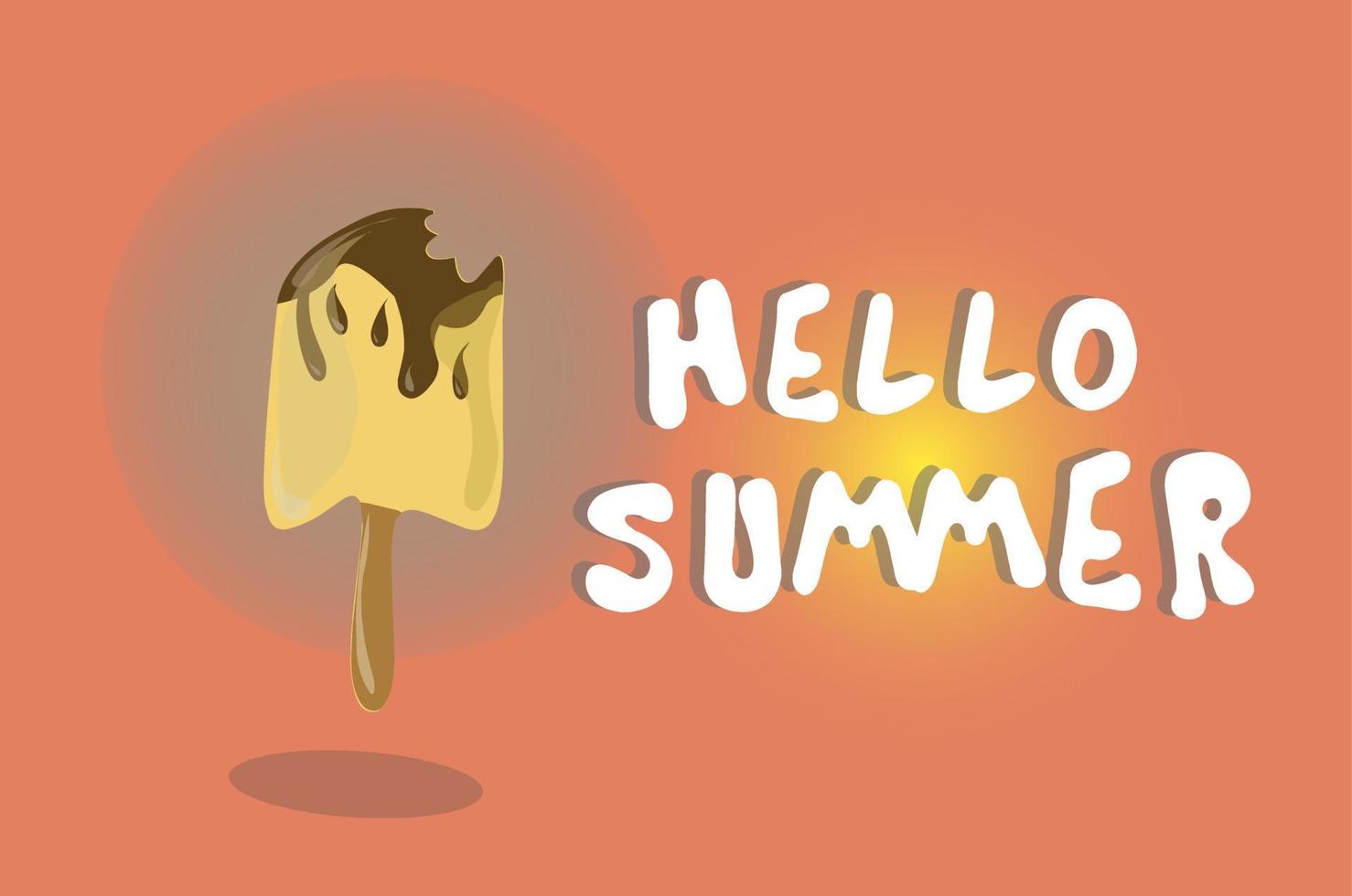 hello summer vector illustration