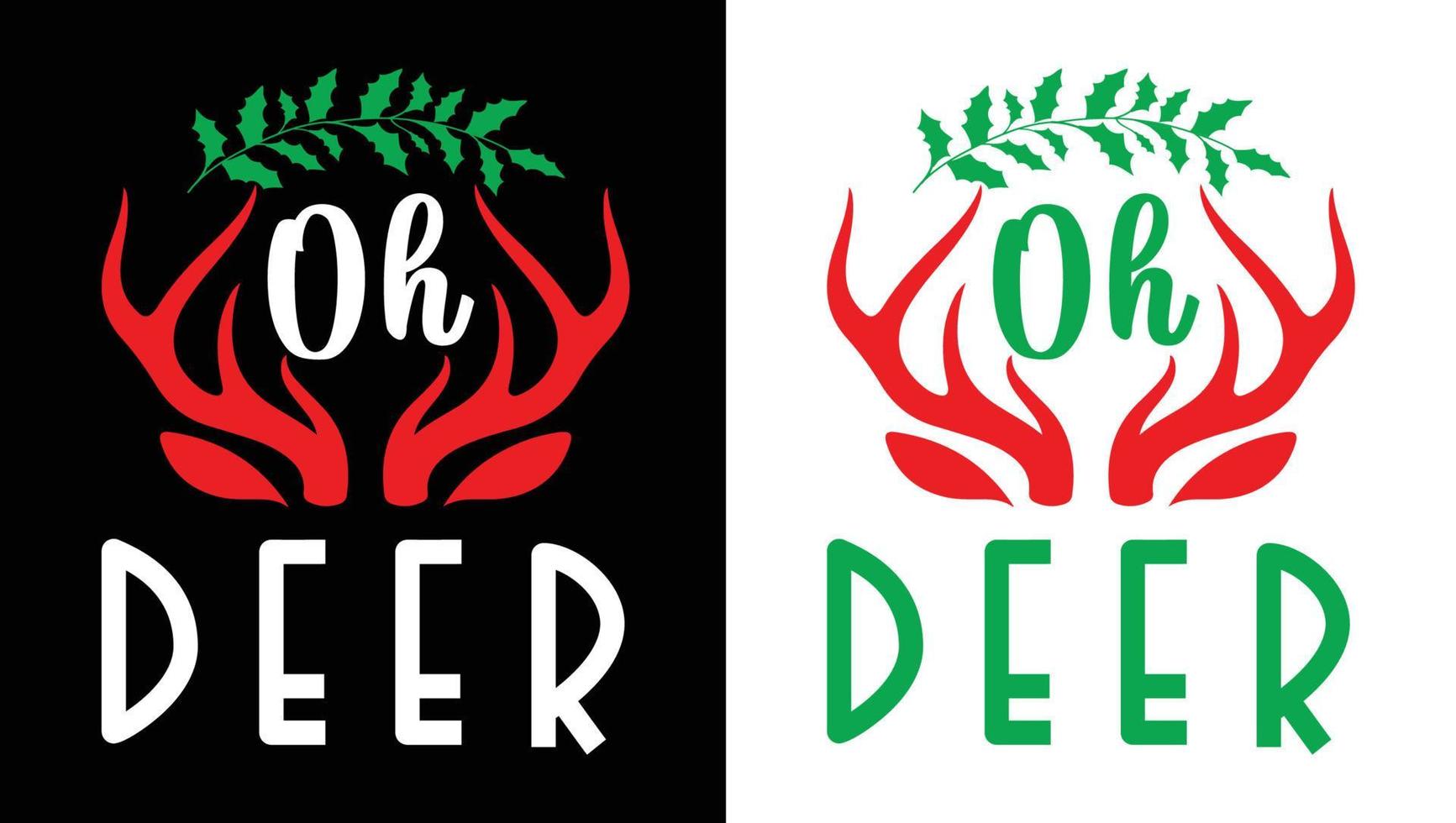 Oh Deer T-shirt Design vector
